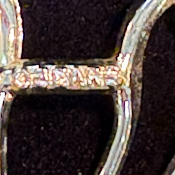 Vintage Sears Elephant Outline Brooch Gold Tone Red Eye Modernist Pin 1980s - Picture 5 of 9